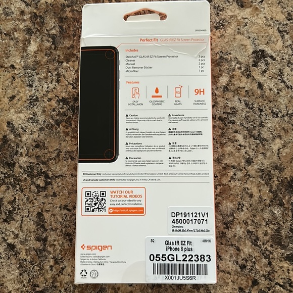 Glas tR EX Fit iPhone 8 Plus Screen Protector 2-Pack - Picture 3 of 5